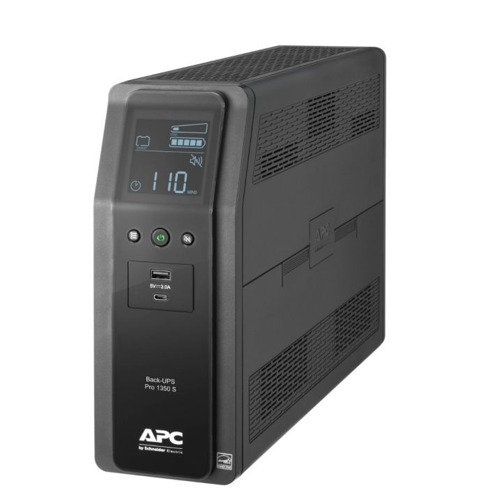 APC Back-UPS Pro 1350VA 810W Tower 120V 15A Output: (6)5-15R, BR1350MS - Refurbished
