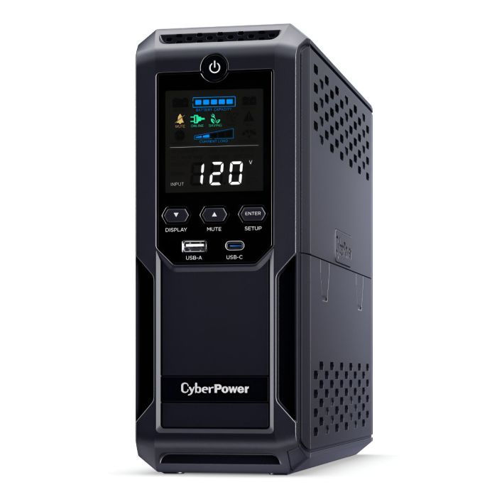 CyberPower Intelligent LCD UPS 1500VA 900W Tower 120V CP1500AVRLCD3 - Refurbished
