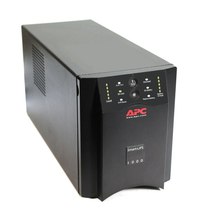 APC Smart-UPS 1000VA 670W USB & Serial Output:(8)5-15R 120V SUA1000 -Refurbished