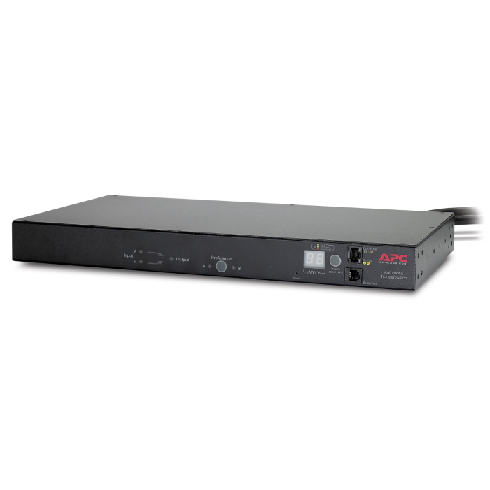 APC AP7730 ATS Rack PDU RM 1U, 200-208-230V 20A, Output: (8)C13, (1)C19 - Refurbished

