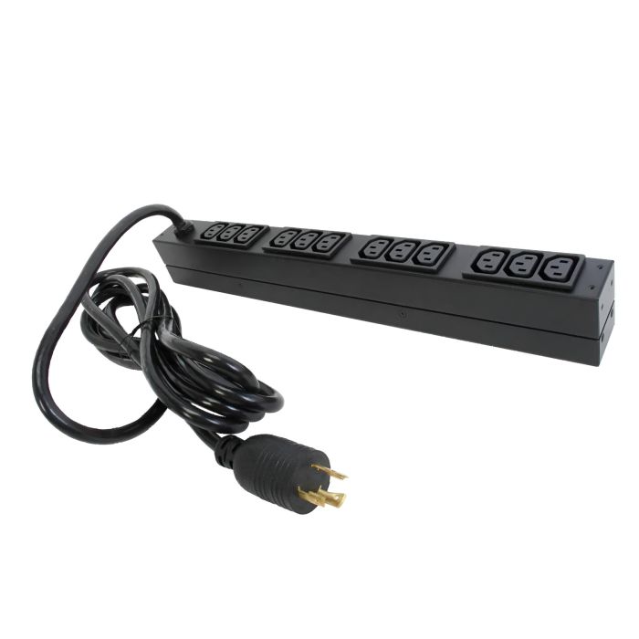 APC NetShelter AP9566 Rack PDU Basic, 1U, Input:208V L6-20P, Output :(12)C13 - Refurbished