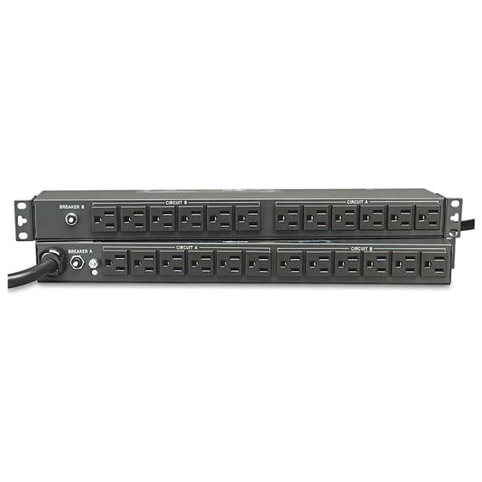 Tripp Lite PDU2430 2.9kW Basic PDU, 1U, 120V, (24) 5- 15R Output, L5-30P, 30A Input
