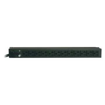 Tripp Lite PDUMH20 2.4kW Metered PDU, 1U, 120V, (12) 5- 15/20R Output, L5-20P, 5-20P, 20A Input